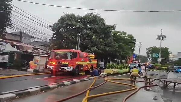 Kebakaran Di Kemayoran Gempol Jakpus, Lalu Lintas Dialihkan